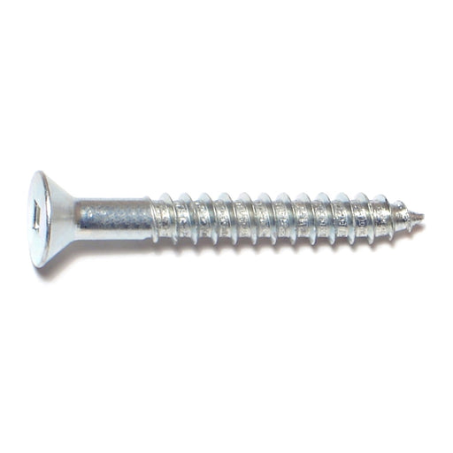 #14 x 2" Zinc Plated Steel Square Drive Flat Head Wood Screws