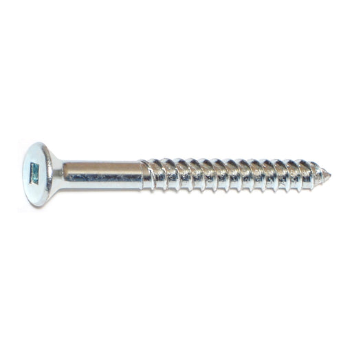 #14 x 2-1/2" Zinc Plated Steel Square Drive Flat Head Wood Screws