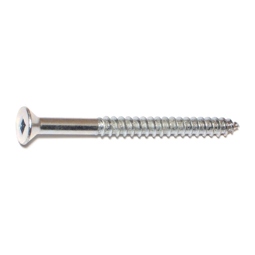 #14 x 3" Zinc Plated Steel Square Drive Flat Head Wood Screws