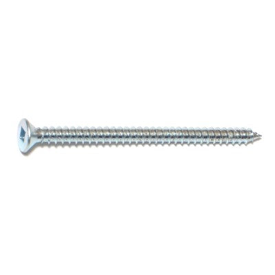 #8 x 2-1/2" Zinc Plated Steel Square Drive Flat Head Sheet Metal Screws