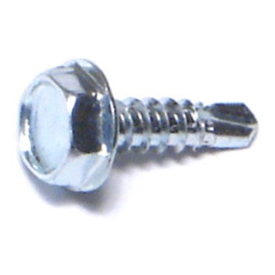 #6-20 x 1/2" Zinc Plated Steel Hex Washer Head Self-Drilling Screws