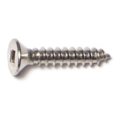 #6 x 3/4" 18-8 Stainless Steel Square Drive Flat Head Sheet Metal Screws