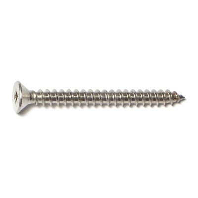 #10 x 2" 18-8 Stainless Steel Square Drive Flat Head Sheet Metal Screws