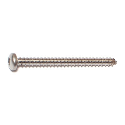 #8 x 2" 18-8 Stainless Steel Square Drive Pan Head Sheet Metal Screws