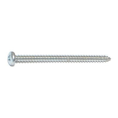 #8 x 2-1/2" Zinc Plated Steel Phillips Pan Head Sheet Metal Screws