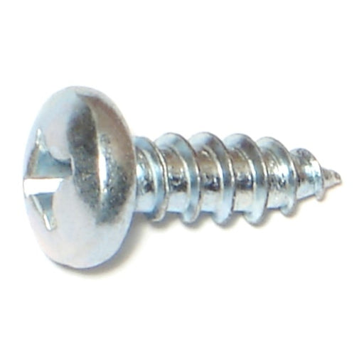 #14 x 3/4" Zinc Plated Steel Phillips Pan Head Sheet Metal Screws