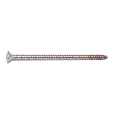 #8 x 3" 18-8 Stainless Steel Phillips Oval Head Sheet Metal Screws