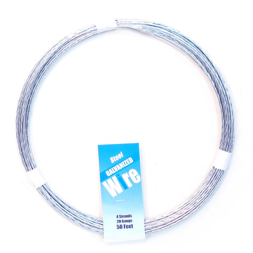 20 WG x 50' Galvanized Steel 4 Strand Wire