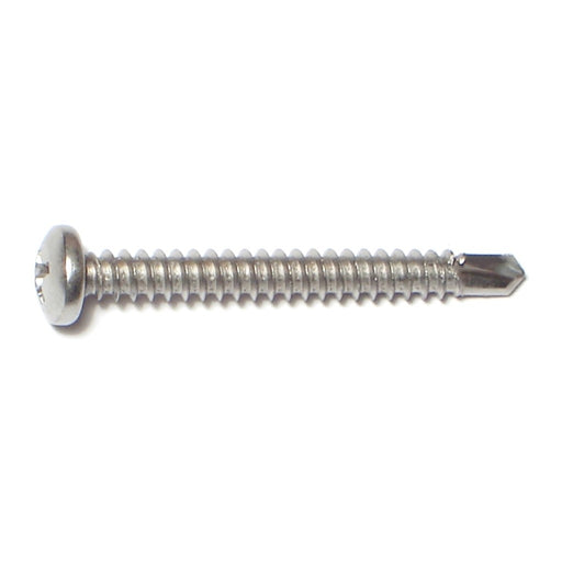 #8-18 x 1-1/2" 410 Stainless Steel Phillips Pan Head Self-Drilling Screws