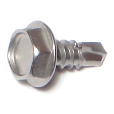 #10-16 x 1/2" 410 Stainless Steel Hex Washer Head Self-Drilling Screws