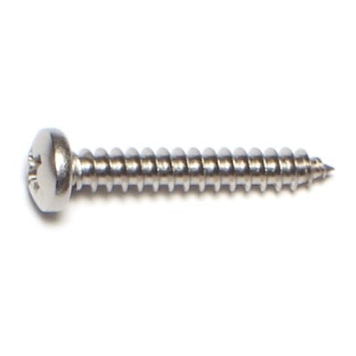 #4 x 3/4" 18-8 Stainless Steel Phillips Pan Head Sheet Metal Screws