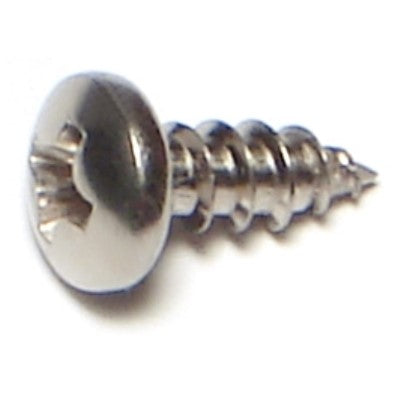 #6 x 3/8" 18-8 Stainless Steel Phillips Pan Head Sheet Metal Screws