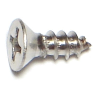 #6 x 3/8" 18-8 Stainless Steel Phillips Flat Head Sheet Metal Screws