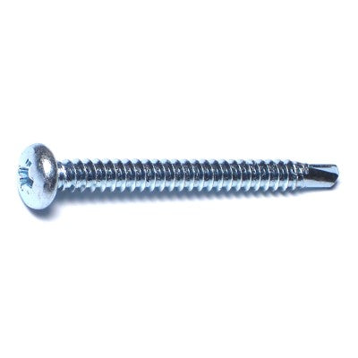 #10-16 x 2" Zinc Plated Steel Phillips Pan Head Self-Drilling Screws