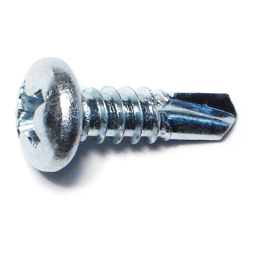 #12-14 x 3/4" Zinc Plated Steel Phillips Pan Head Self-Drilling Screws