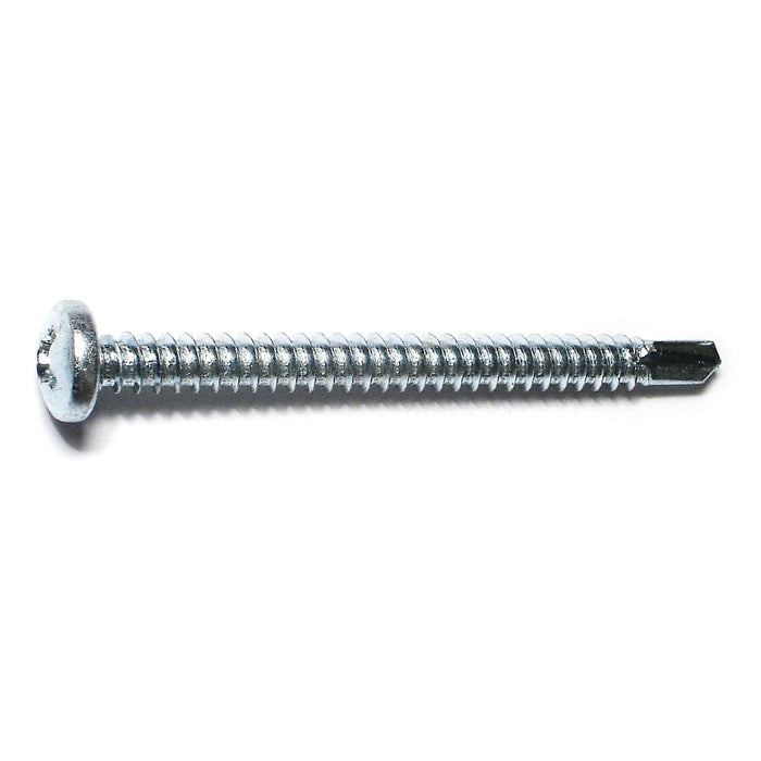 #12-14 x 2-1/2" Zinc Plated Steel Phillips Pan Head Self-Drilling Screws