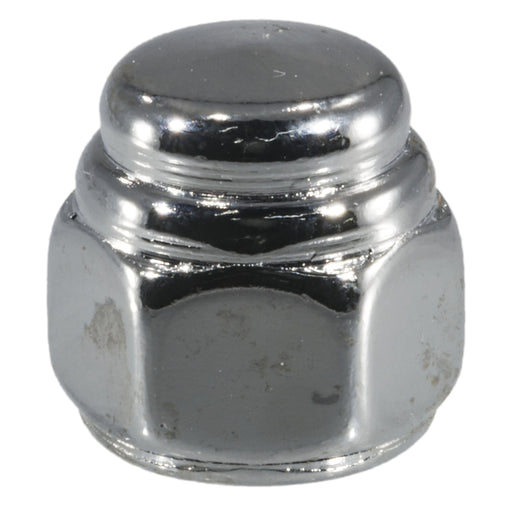 1/4"-28 Chrome Plated Steel Fine Thread Flat Head Acorn Cap Nuts