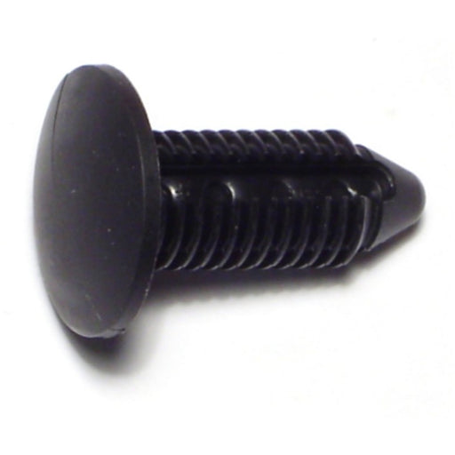 10mm x 22mm x 28mm Black Plastic Hole Bumper Retainers