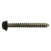 #8 x 1-1/2" Black Painted 18-8 Stainless Steel Hex Washer Head Sheet Metal Screws