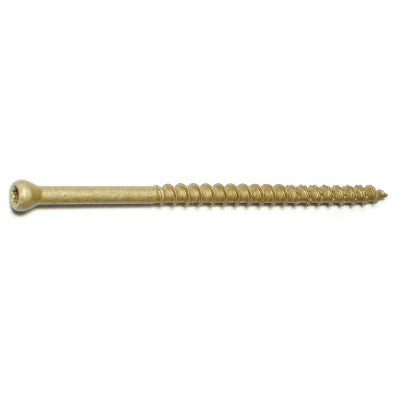 #8 x 3" Tan XL1500 Coated Steel Star Drive Trim Head Saberdrive Deck Screws