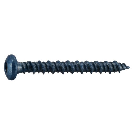 3/16" x 1-3/4" Blue Ruspert Coated Steel Star Drive Pan Head TorqueMaster Masonry Screws