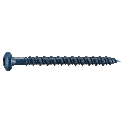 3/16" x 2-1/4" Blue Ruspert Coated Steel Star Drive Pan Head TorqueMaster Masonry Screws