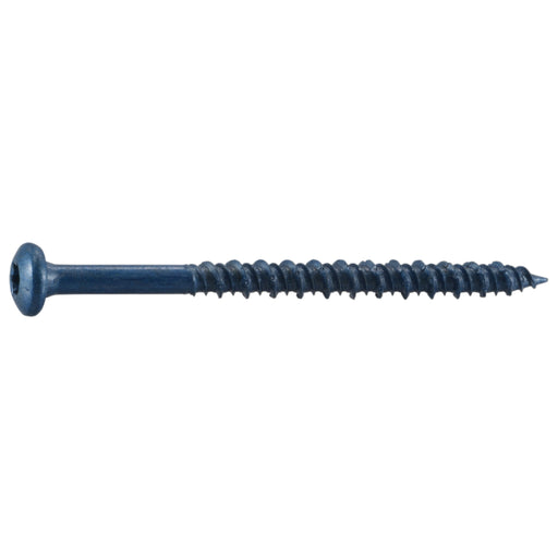 3/16" x 2-3/4" Blue Ruspert Coated Steel Star Drive Pan Head TorqueMaster Masonry Screws