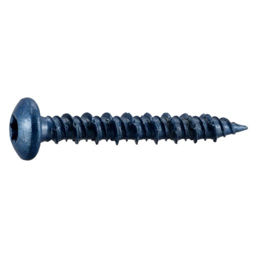 1/4" x 1-3/4" Blue Ruspert Coated Steel Star Drive Pan Head TorqueMaster Masonry Screws