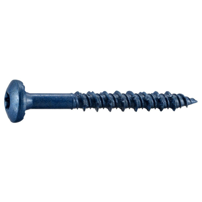 5/16" x 2-3/4" Blue Ruspert Coated Steel Star Drive Pan Head TorqueMaster Masonry Screws