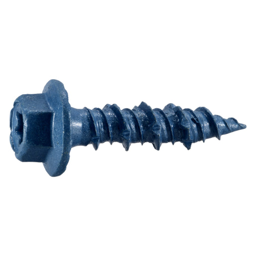 5/16" x 1-1/4" Blue Ruspert Coated Steel Star Drive Hex Washer Head TorqueMaster Masonry Screws