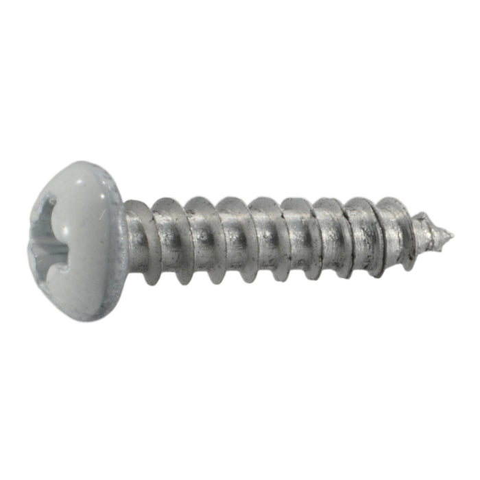 #6 x 5/8" White Aluminum Phillips Round Head Wood Screws