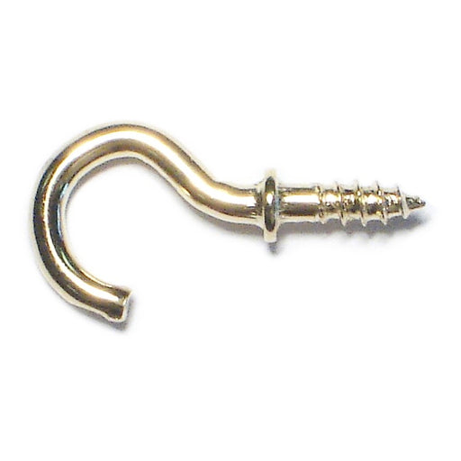 9/32" x 1/2" Brass Cup Hooks