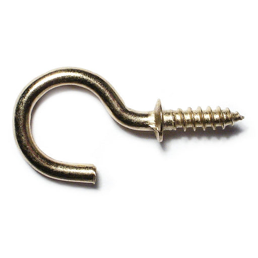 7/16" x 3/4" Brass Cup Hooks