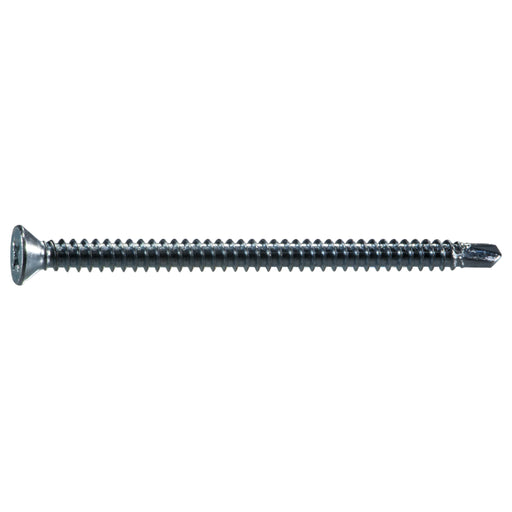 #8 x 2-1/2" Zinc Plated Steel Phillips Flat Head Self-Drilling Screws