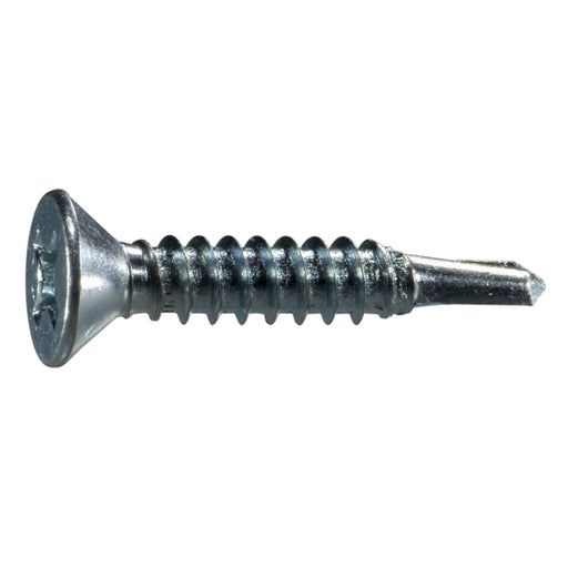 #12-14 x 1-1/4" Zinc Plated Steel Phillips Flat Head Self-Drilling Screws