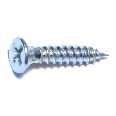 #4 x 5/8" Zinc Plated Steel Phillips Flat Head Wood Screws