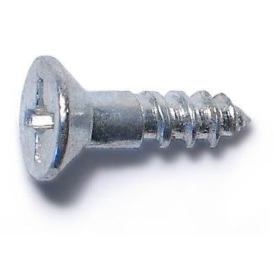 #6 x 1/2" Zinc Plated Steel Phillips Flat Head Wood Screws