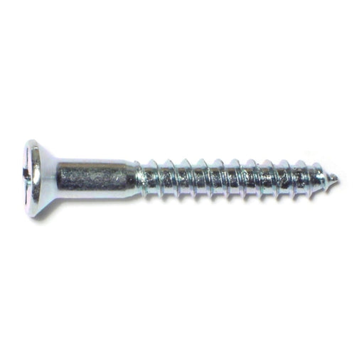 #10 x 1-1/2" Zinc Plated Steel Phillips Flat Head Wood Screws