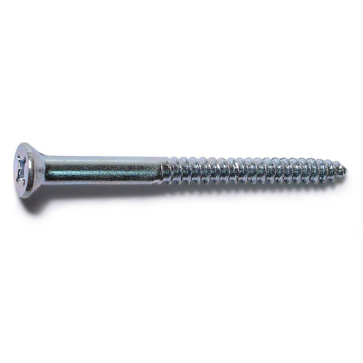 #10 x 2-1/2" Zinc Plated Steel Phillips Flat Head Wood Screws