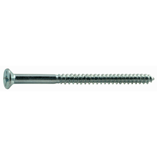 #10 x 3" Zinc Plated Steel Phillips Flat Head Wood Screws