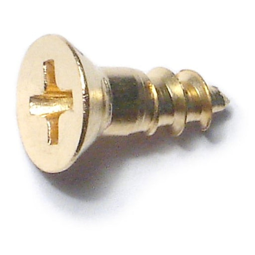 #8 x 1/2" Brass Phillips Flat Head Wood Screws