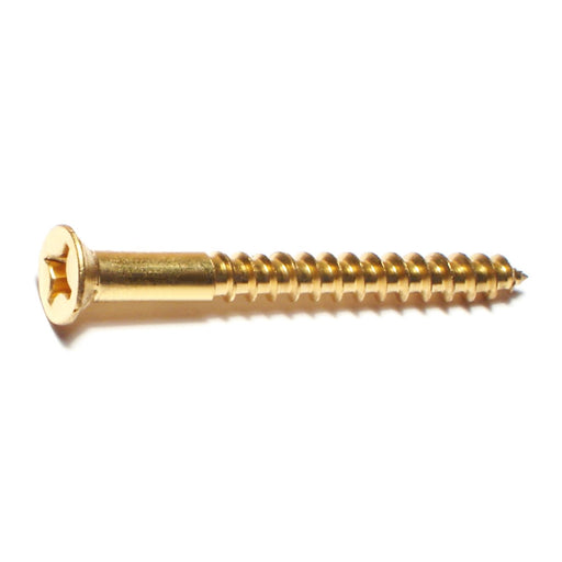 #10 x 2" Brass Phillips Flat Head Wood Screws