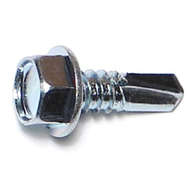 #14-14 x 3/4" Zinc Plated Steel Hex Washer Head Self-Drilling Screws