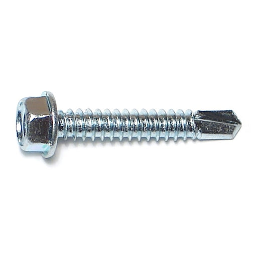 #14-14 x 1-1/2" Zinc Plated Steel Hex Washer Head Self-Drilling Screws