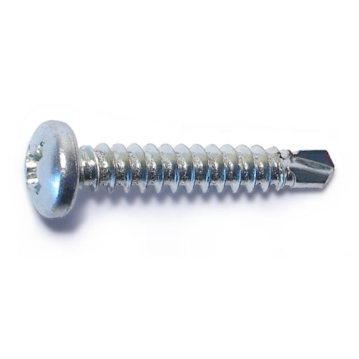 #8-18 x 1" Zinc Plated Steel Phillips Pan Head Self-Drilling Screws