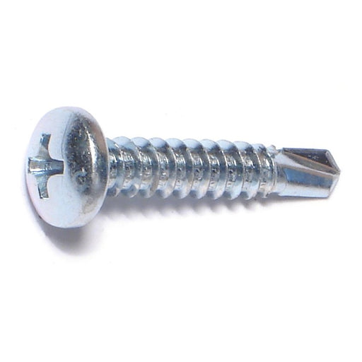 #10-16 x 1" Zinc Plated Steel Phillips Pan Head Self-Drilling Screws