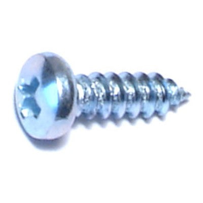 #4 x 3/8" Zinc Plated Steel Phillips Pan Head Sheet Metal Screws