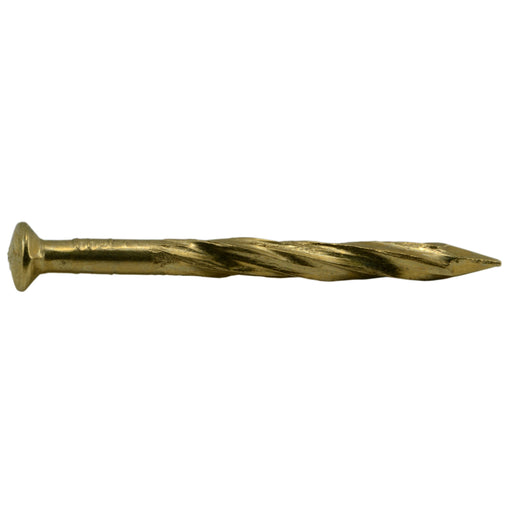 1-1/4" Brass Plated Steel Carpet Trim Brad Head Nails