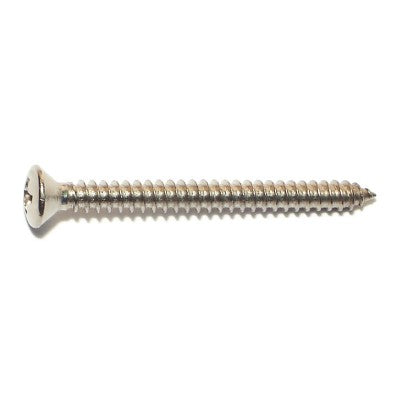 #10 x 2" 18-8 Stainless Steel Phillips Oval Head Sheet Metal Screws