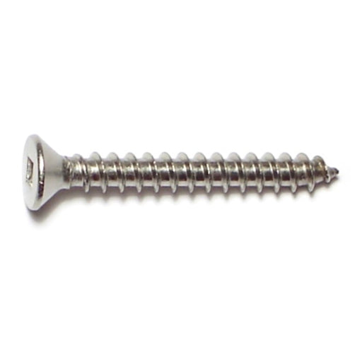 #10 x 1-1/2" 18-8 Stainless Steel Square Drive Flat Head Sheet Metal Screws